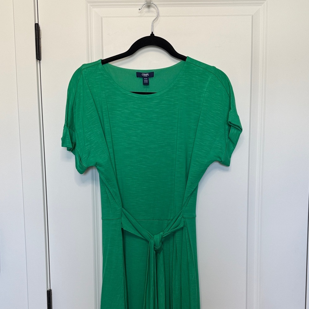 🍀Chaps Vibrant Green Crewneck Dress🍀